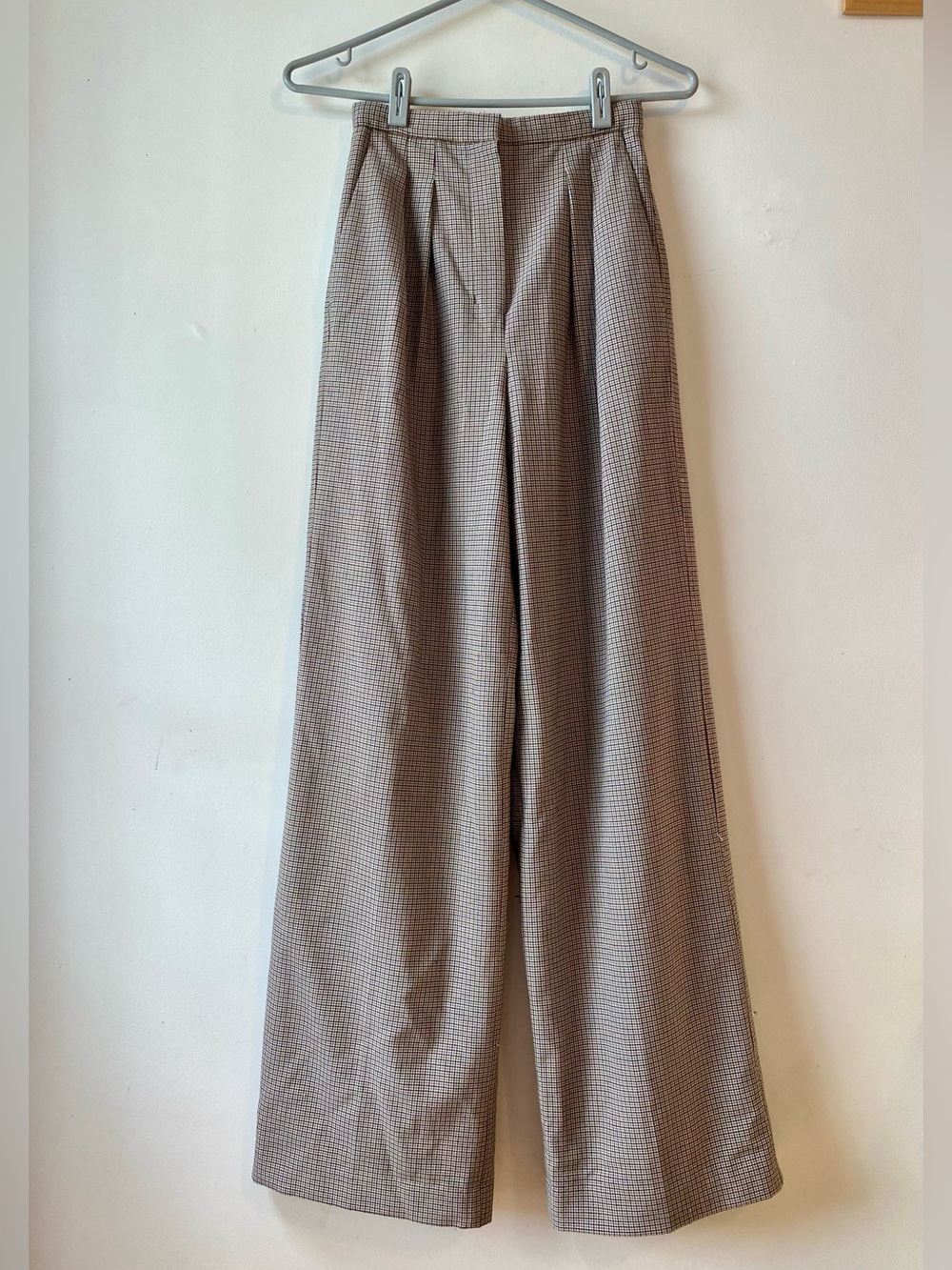 Babaton size 0 Wide Leg Checked Trousers